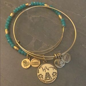 Alex and Ani Set of 2 Gold Bracelets ‘Los Angeles’